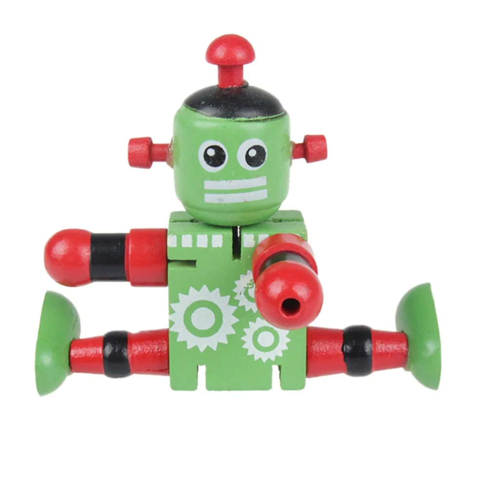 

1 шт. деревянная игрушка-робот, детские развивающие игрушки, фигурки, детская игрушка для раннего обучения, стиль случайный