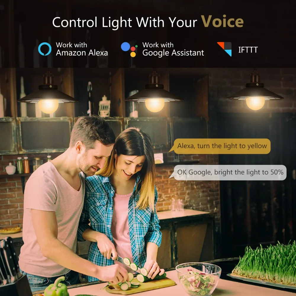 Mpow дистанционное управление светодиодные лампы по телефонам Голосовое Amazon Alexa и