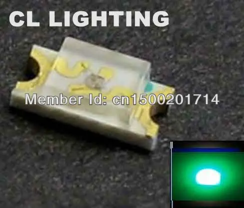 Высокоинтенсивный чистый зеленый smd led 520 530nm 3 0 5 V (1206 светодиодов)