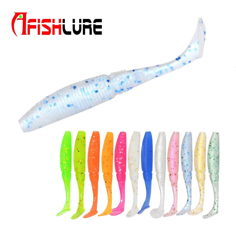 Afishlure мягкая рыболовная приманка 1 г 50 мм 15 шт./лот Мягкая светящаяся в темноте Т