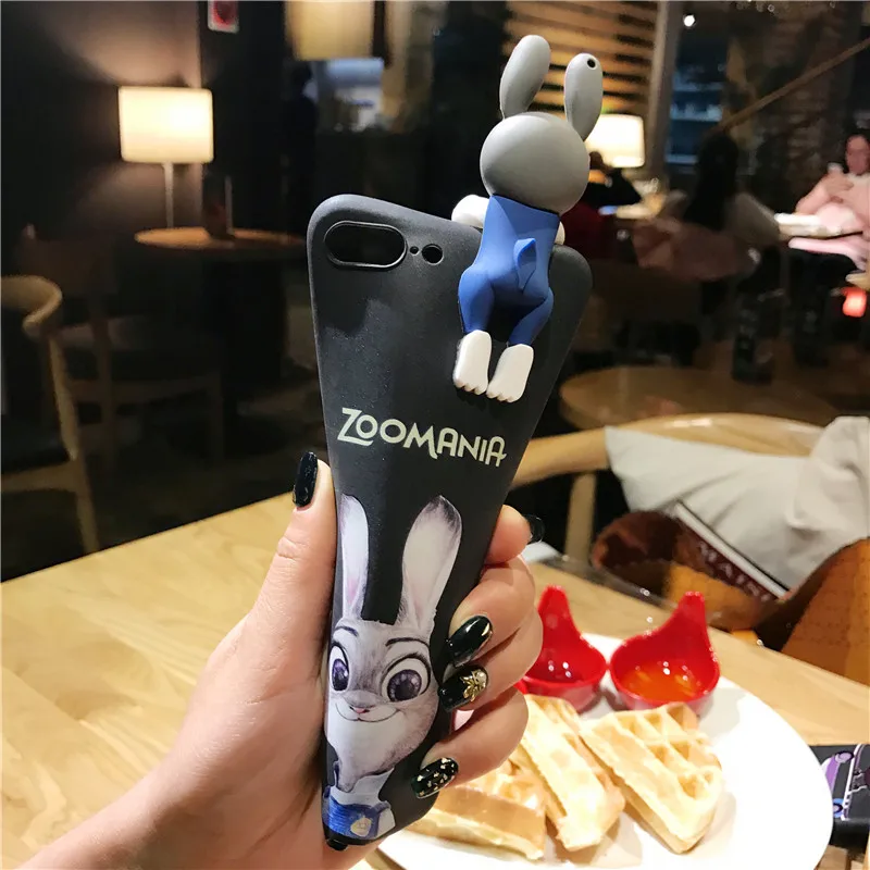 2017 Fashion 3D Cute Soft Silicone Animal Cartoon Back Case Cover For iPhone 6 6s Plus 6Plus 7 7plus 6sPlus Lovely Rabbit Cases |
