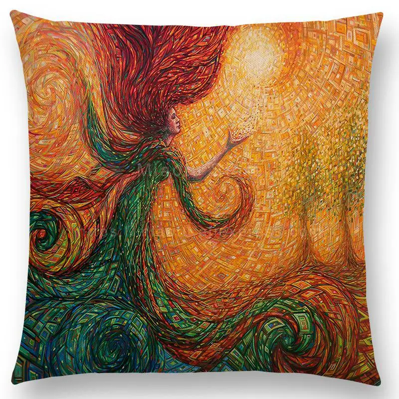 45X45CM Мексика Стиль абстрактные мифологическим персонажем чехлы Модные из хлопка