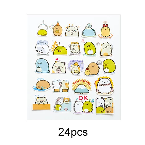 Kawaii Мультфильм корейские наклейки Sumikko гураши скрапбук еда цветок наклейки кроликов бумаги милые наклейки Гудетама - Цвет: Gurashi2
