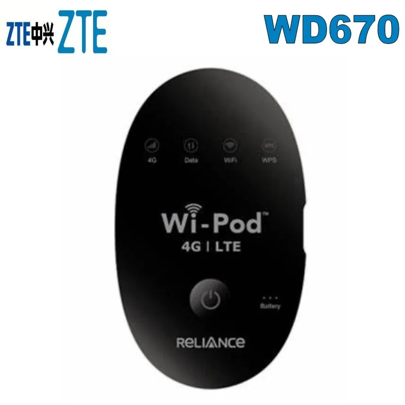 ZTE WD670 4G LTE 850 / 1800 2300 МГц роутер Hotspot 31 Пользователь (США Латиноамериканская