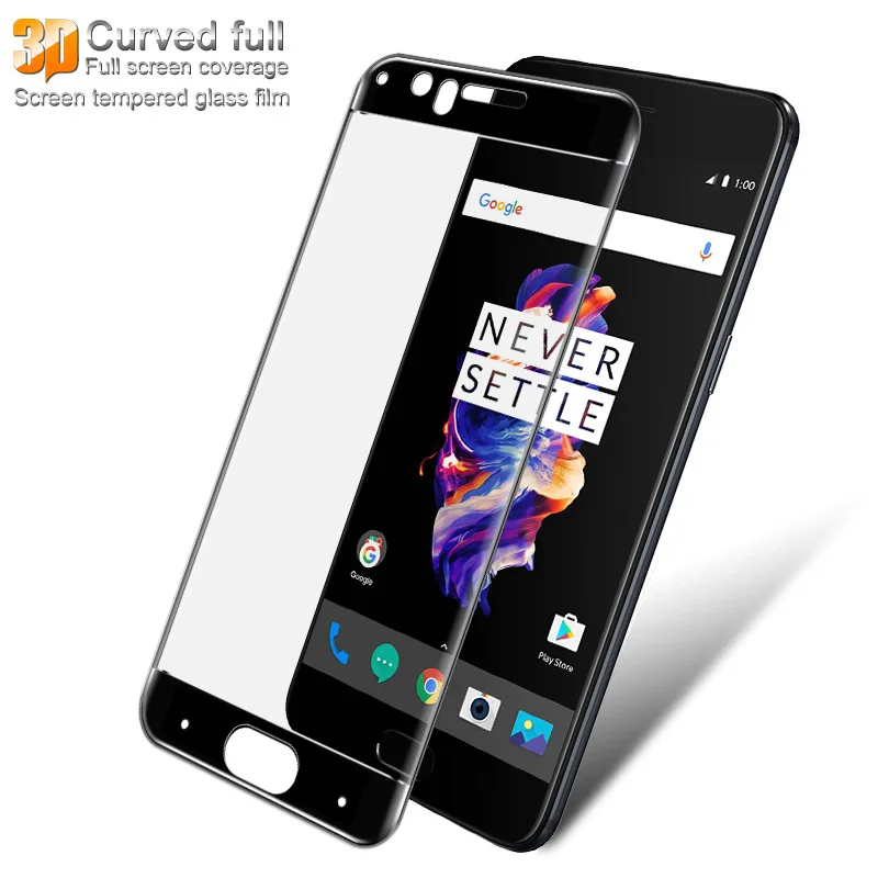 Imak для OnePlus 5 Экран протектор 3D Изогнутые полное покрытие закаленное Стекло