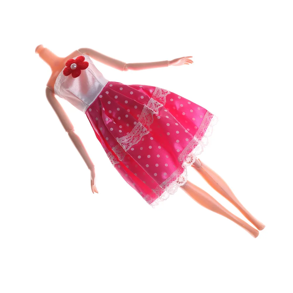 Original Doll Clothes Flower Pink Dress Beautiful Skirt Party Gown For | Игрушки и хобби
