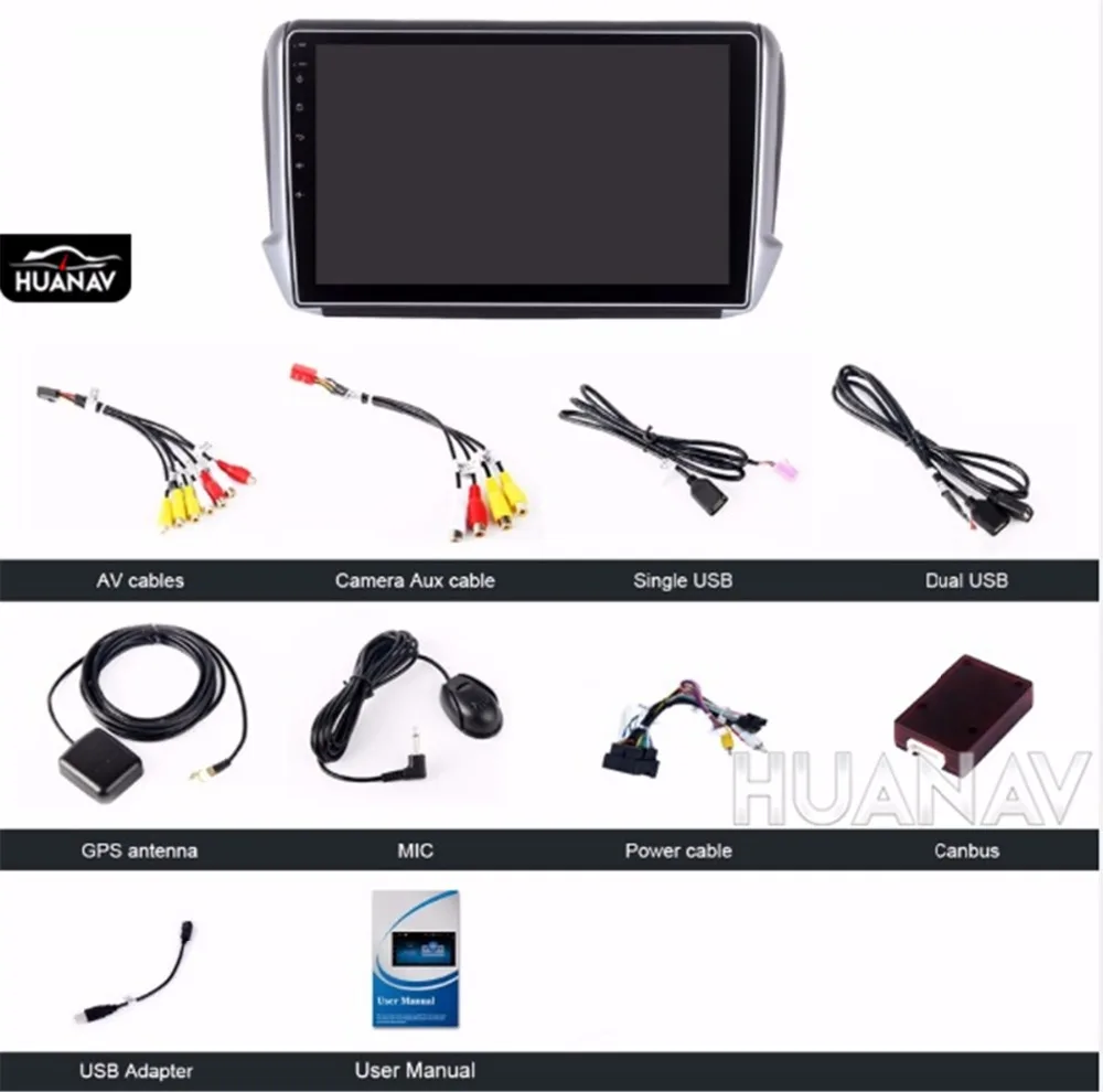 Android 8 0 автомобильный DVD плеер без GPS навигатора для Peugeot 208 2008 2012 2016 мультимедийный