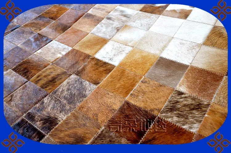 

2018 free shipping 1 piece via DHL 100% natural cowhide cow leather cowhide rug