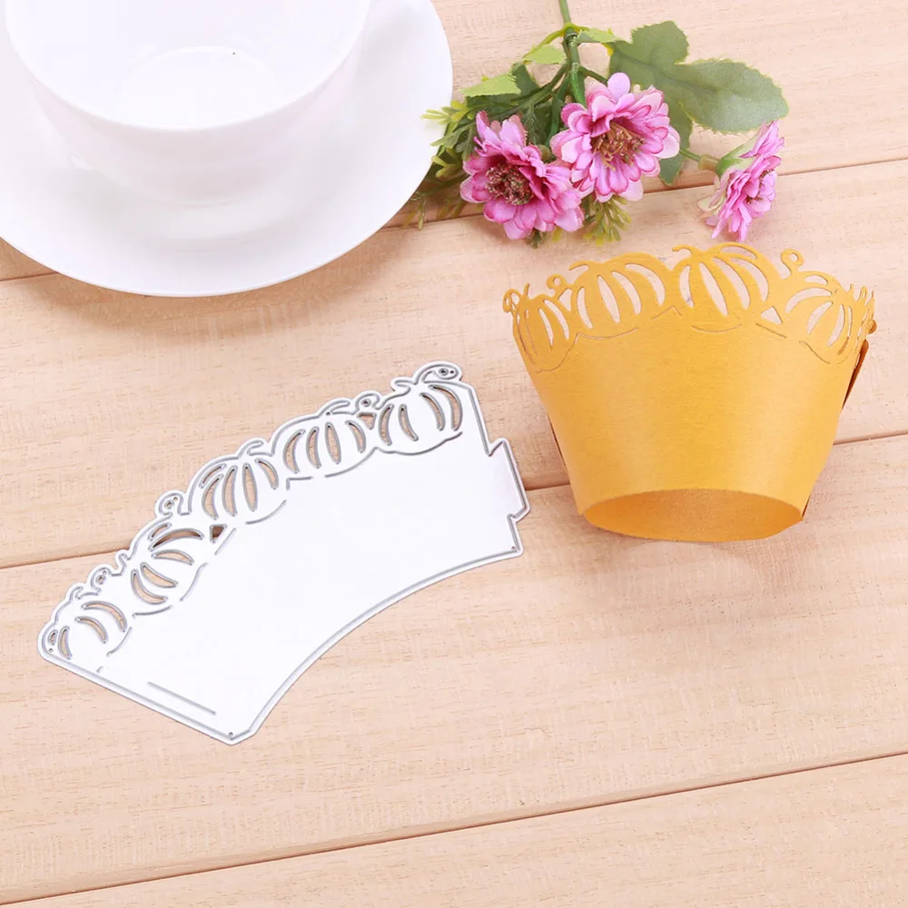 

New Pumpkin Cupcake Wrapper Metal Cutting Dies Stencils for DIY Scrapbooking Album Embossing Party Paper Cards Decorative Crafts