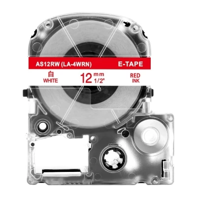 Red on White Labelife SC12Y черный на желтом совместимый Epson Labelworks LW-300 Картридж Ленты для маркировки этикеток производитель ленты заправка картриджа 12 мм x 8 м - Цвет: Red on White