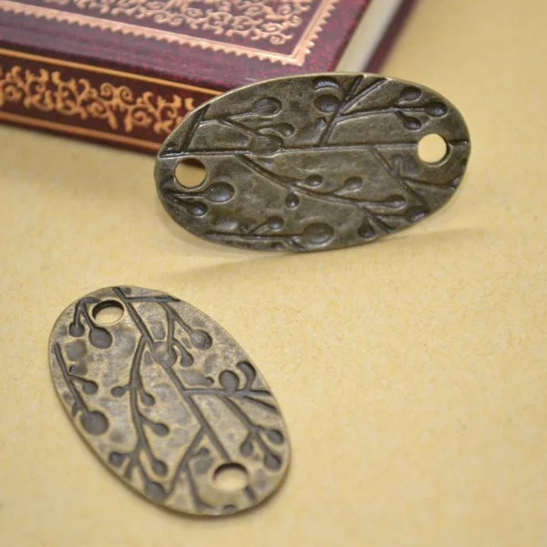 8 шт. талисманы из античной бронзы овальные ветки дерева металлические подвески