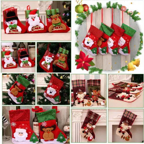 Персонализированные детские вышитые гигантские рождественские чулочки