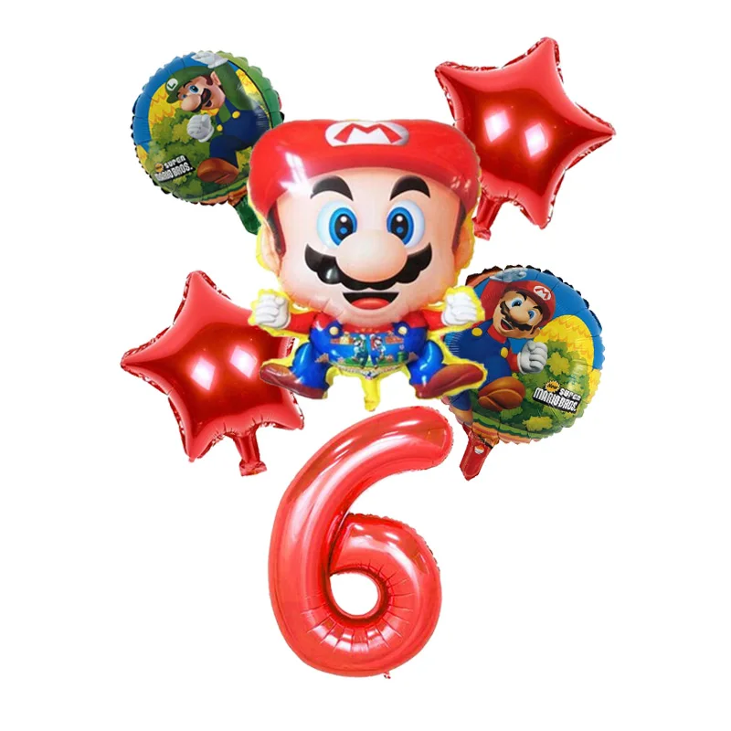 balloon 6 set X 6pcs 10 шт. тема "Супер Марио" Вечерние бумажные стаканчики Детские стаканчики для питья мальчик с днем рождения украшения принадлежности одноразовая посуда - Цвет: balloon 6 set X 6pcs