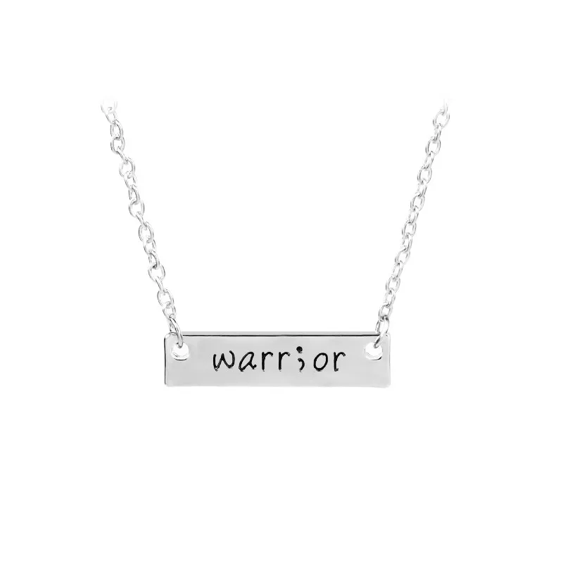 2017 письмо воин Кулон Цепочки и ожерелья металлический сплав золота или серебра