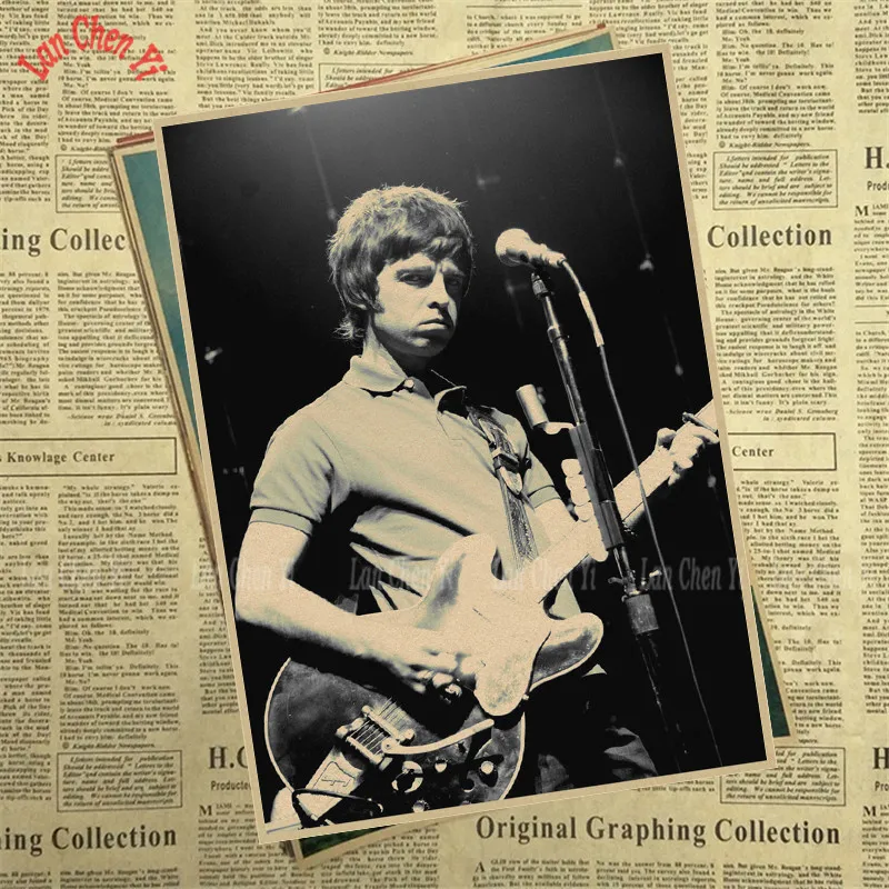 Серия OASIS, 2 ремешка, Классическая ностальгическая матовая крафт-бумага, плакат для кафе, креативная настенная бумага, украшение интерьера