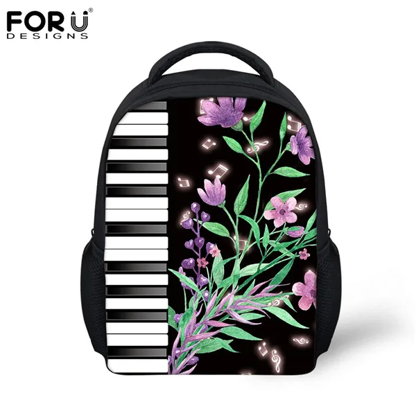 CC5275F FORUDESIGNS/маленький детский рюкзак, пианино, клавиатура с музыкальной нотой, принт, Повседневные детские холщовые сумки, школьные рюкзаки для девочек и мальчиков - Цвет: CC5275F
