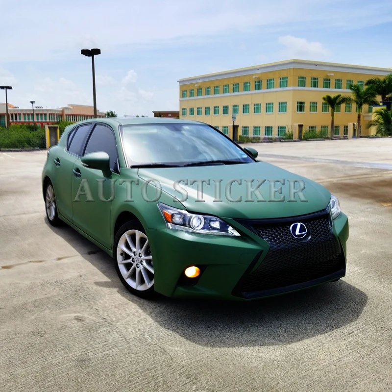 Розничная продажа популярная зеленая виниловая пленка армейского зеленого