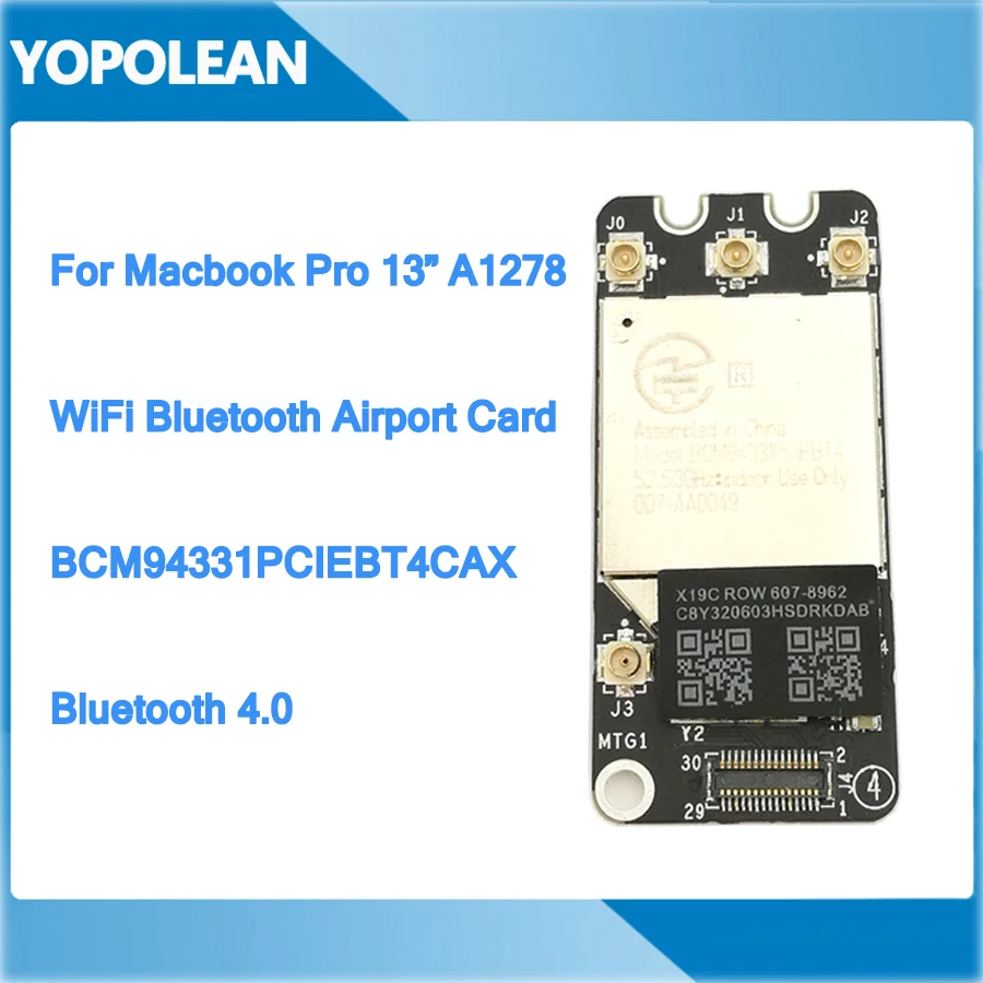 Протестированная Bluetooth 4 0 Wi Fi карта BCM94331PCIEBT4CAX для Macbook Pro A1278 A1286 2011 2012 лет|ЖК-экран