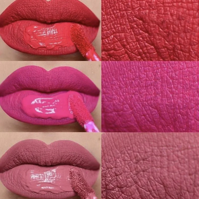 Natural Liquid Lipstick Cosmetics Lips Gloss Long Lasting Lips Colors Matte Lipstick Makeup Pigment