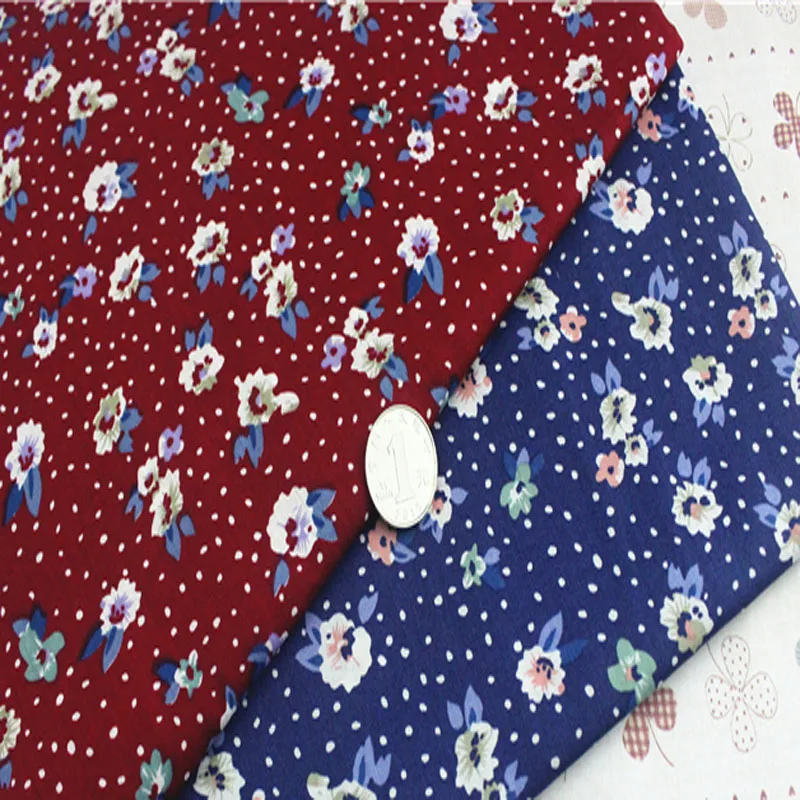 Хлопчатобумажная Поплиновая ткань с цветочным принтом 50x145 см|cotton poplin fabric|poplin