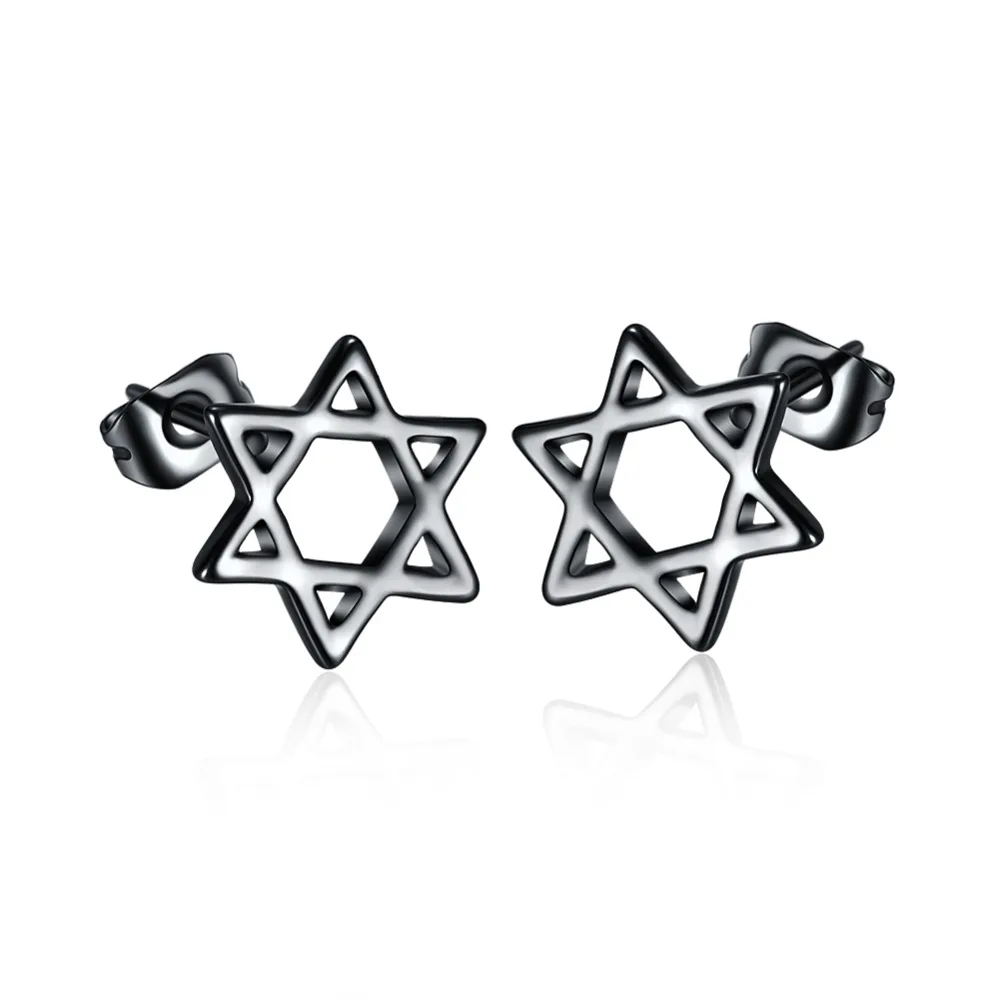

Star Black Gun Plated earrings Stud earrings for teen girls fashion jewelry E2082