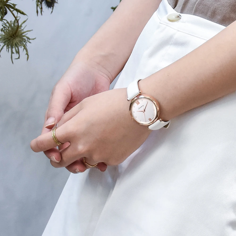 Women's Leather Watches Fashion Starry Sky Dial Creative Desgin Popular Bracelet Dress Quartz Clock Luxury Ladies Rose Watch | Наручные