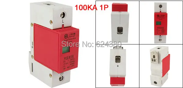 1 P полюс 100KA 385V AC дом силовой безопасности Защита от перенапряжения