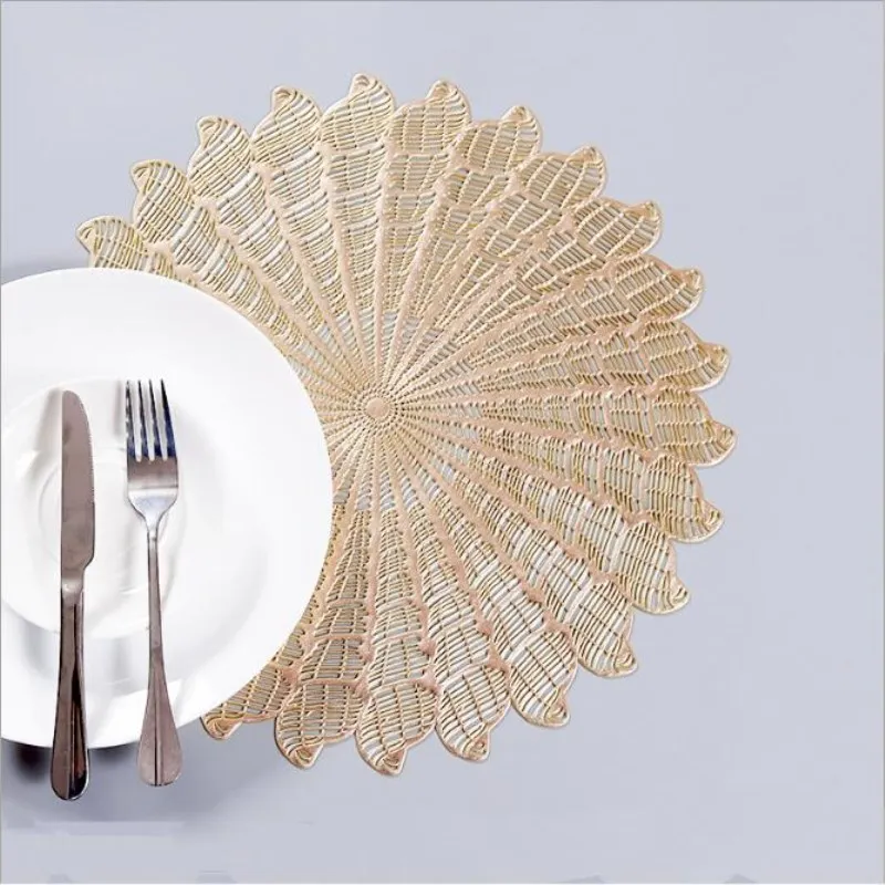 Круглый коврик для стейка из ПВХ водонепроницаемый обеденного стола в отеле