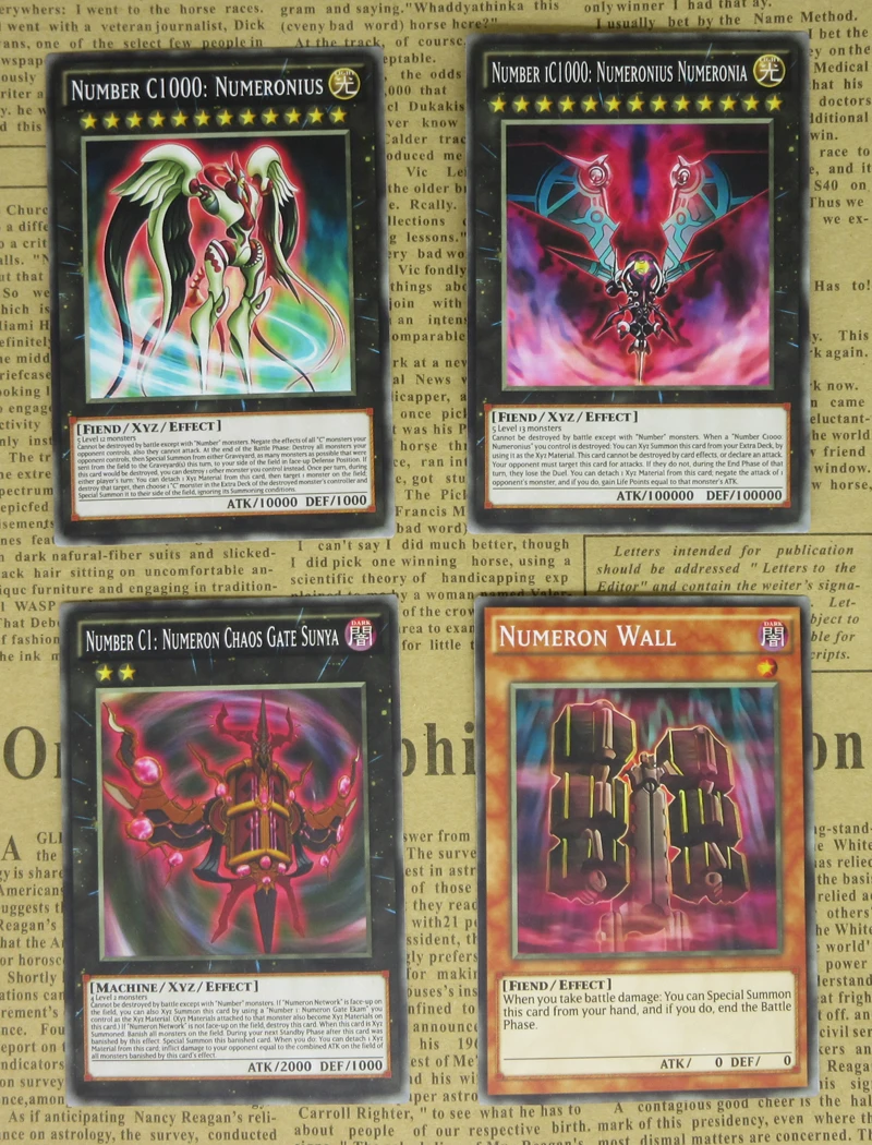 18 шт. специальные аниме карты YuGiOh Zexal новый номер заказа iC1000 нумерония дона тысяча