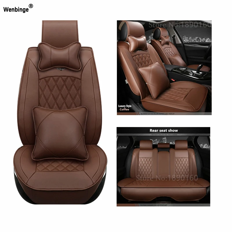 Universal Leather car seat covers For MG Suzuki Leon Lexus Infiniti Porsche Geely Audi ZOTYE Isuzu etc. all model accessorie | Автомобили