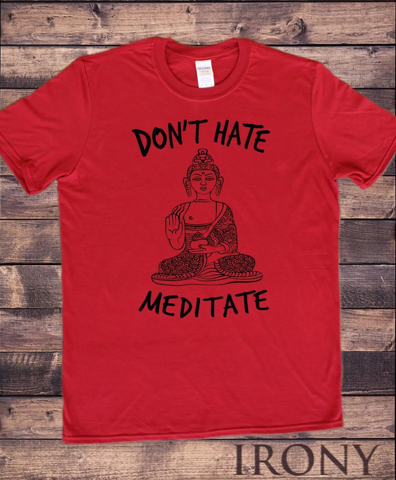 TS789 Мужская футболка Don't Hate Meditate Будда чакра медитация Йога PrintCool Повседневная