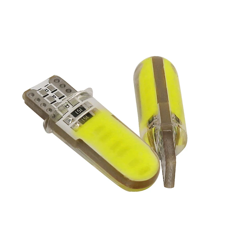 10 шт. авто светодиодный Canbus T10 W5W светодиодный 12SMD Белый 12 в автомобильный клинообразный парковочный купольный Светильник Ширина лампы габаритный светильник лампа