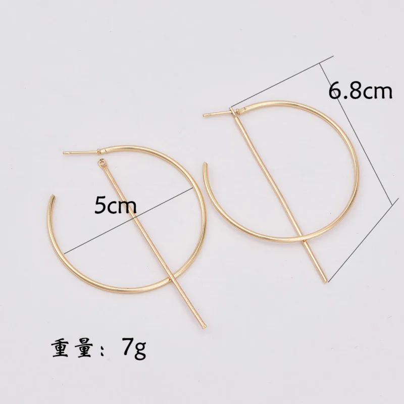 Простые серьги-кольца для женщин полые круглые с украшением в виде звезды