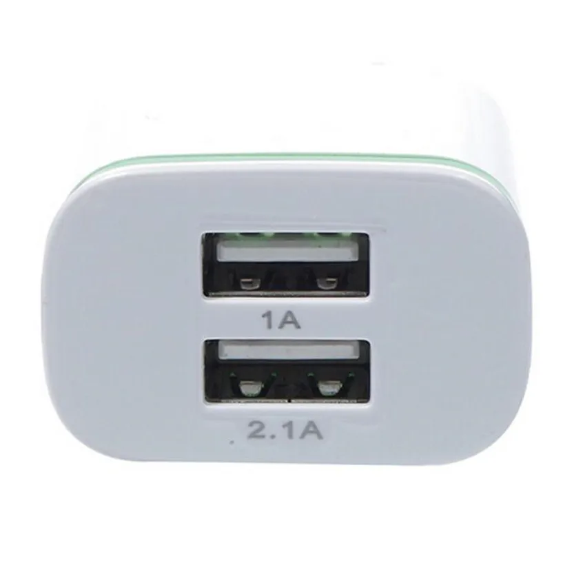 2.0A/1.0A Wall Charger Mini Dual Ports USB LED Light Fast Charging Power Adapter DEC 07 | Мобильные телефоны и аксессуары