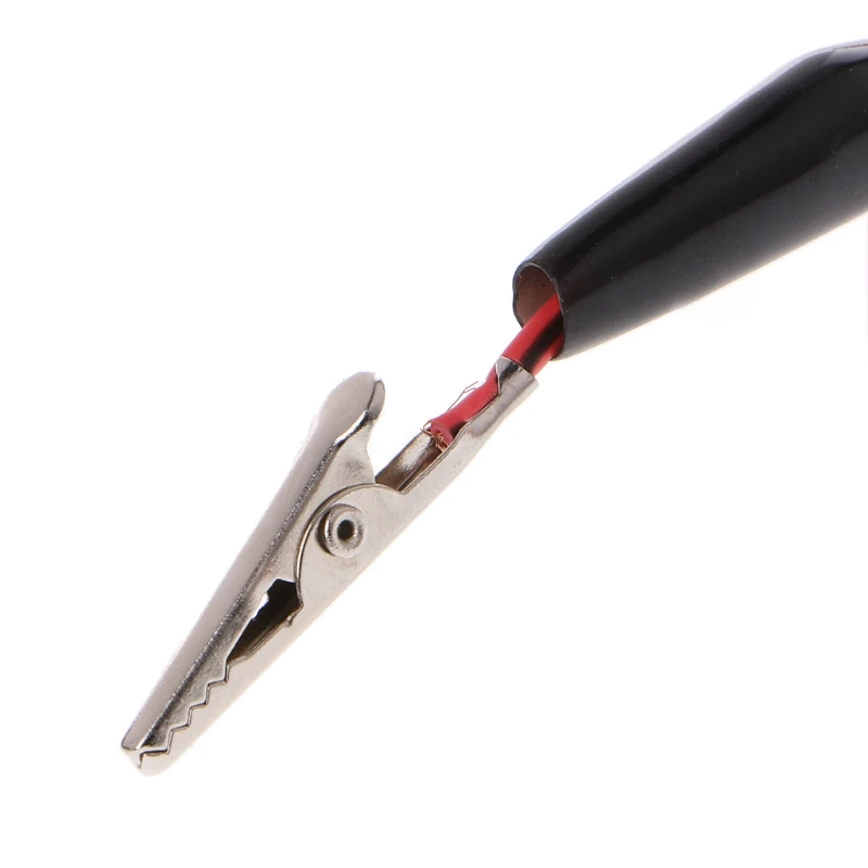

Dual Red & Black Test Leads with Crocodile Clips Alligator Jumper Cable Wire 105cm #0604