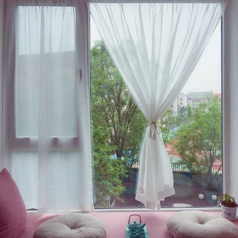Индивидуальные прозрачные марлевые шторы ins для гостиной кухни украшения дома