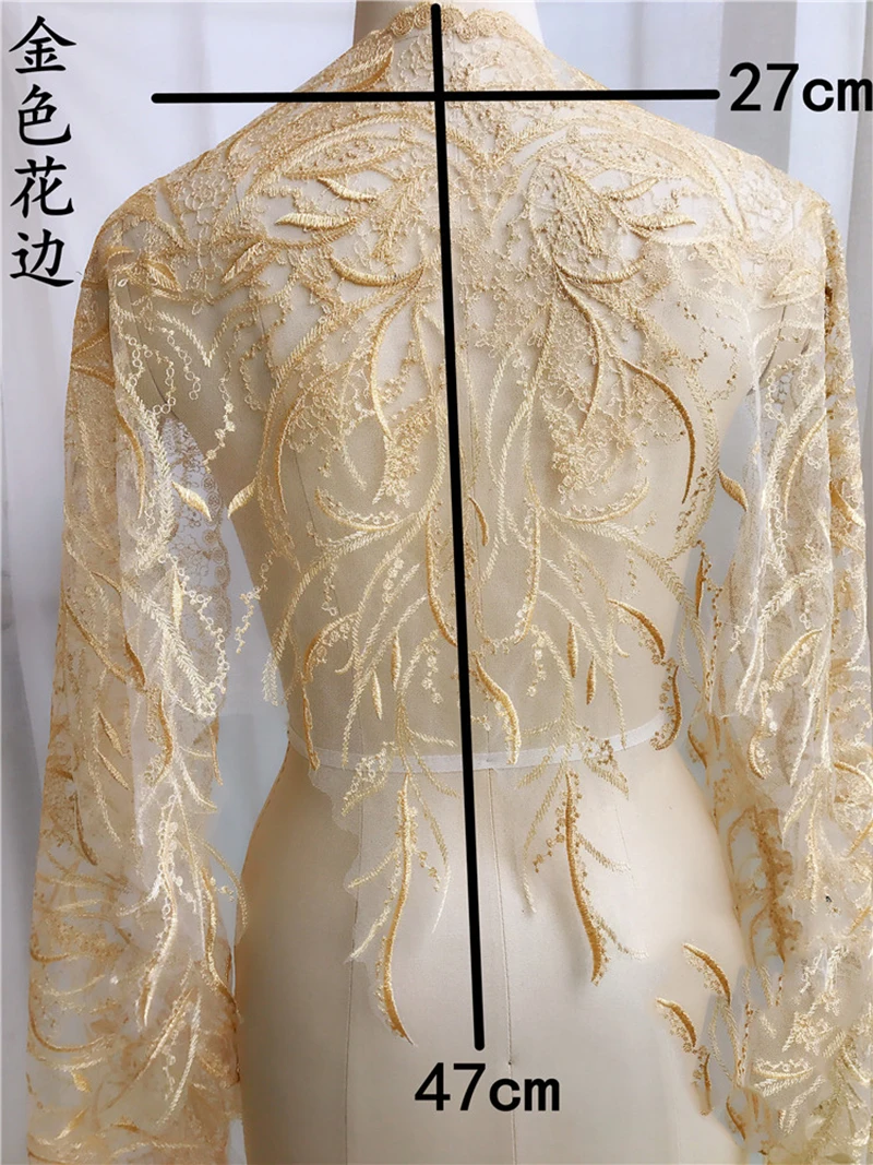 Цельнокроеное платье/ярда кружевной ткани DIY декоративный ламинат высокого