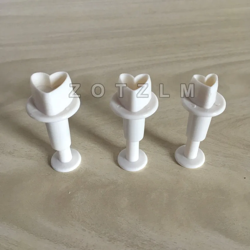 3 шт./лот серия любовь в форме сердца пластиковый набор резаков для печенья