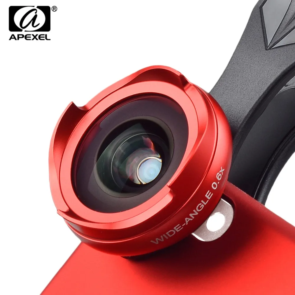 APEXEL Pro Оптический Телефон объектив 4 К HD 0.6x широкоугольный + 10x Макро камеры