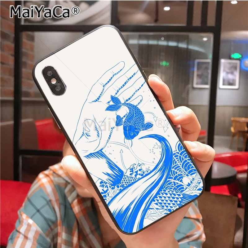 Чехол для телефона в японском стиле harmony Wave Carp Crane с уникальным дизайном iphone 11 12 Pro 8