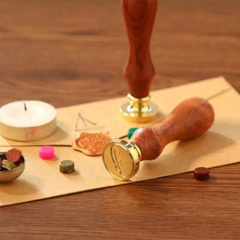 1 шт. ретро деревянный штамп античные металлические растения уплотнительные