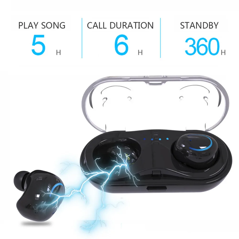 Leegoal Q18 TWS Wireless Bluetooth Earphone Earbuds Headset HiFi Bass with Mic Charging Box Earphones For IOS Android | Электроника
