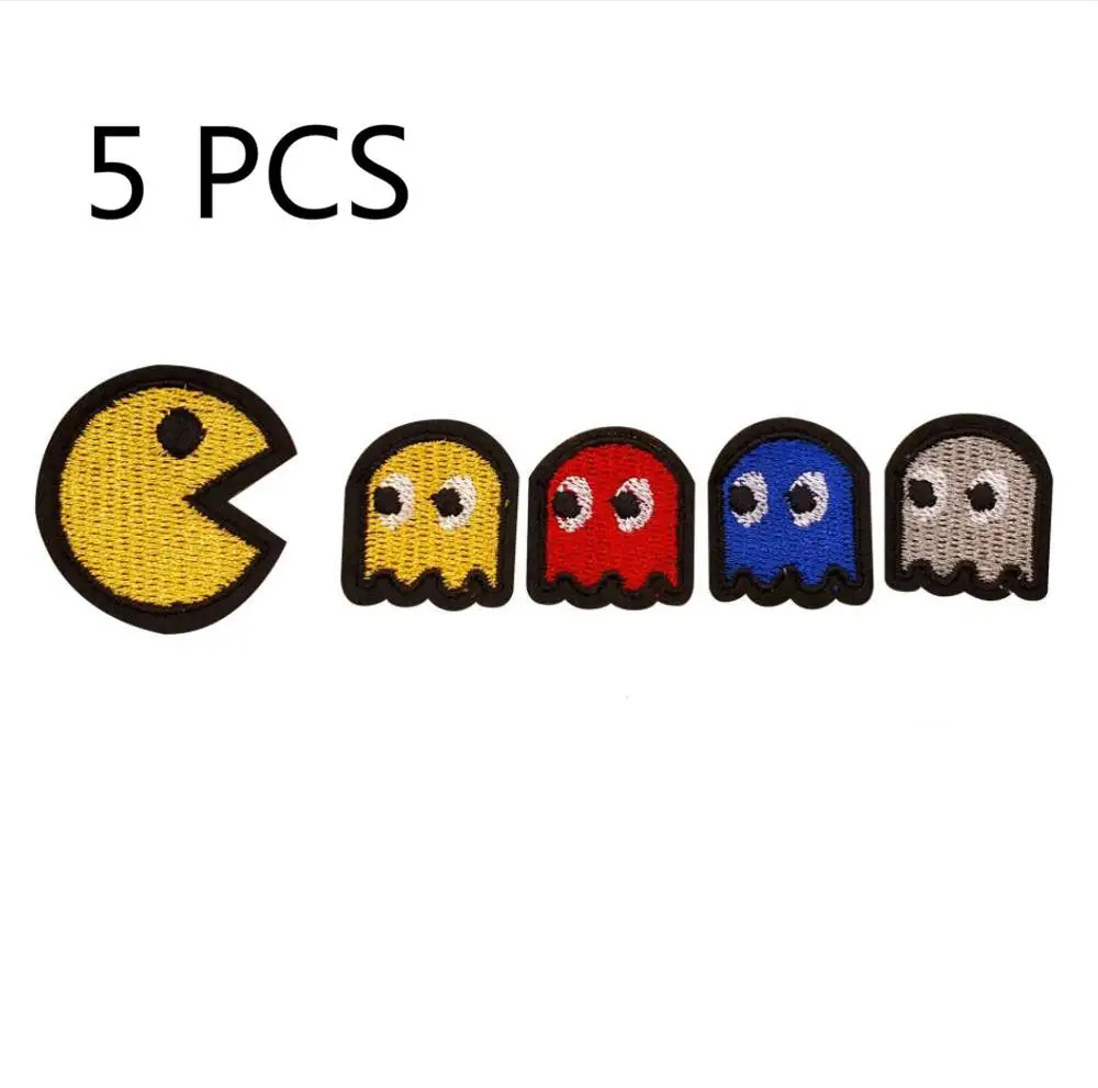Антикварная медь Pacman Железный патч фанки Ретро 80s игровой патч - Цвет: Антикварная медь