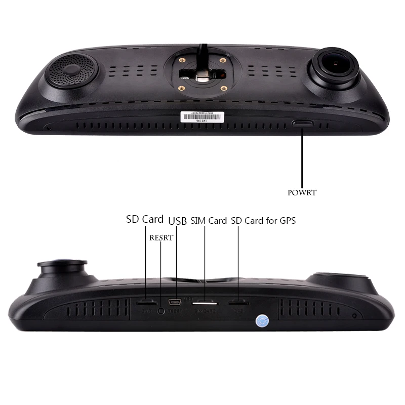 Видеорегистратор зеркало заднего вида Автомобильный регистратор с сенсорным