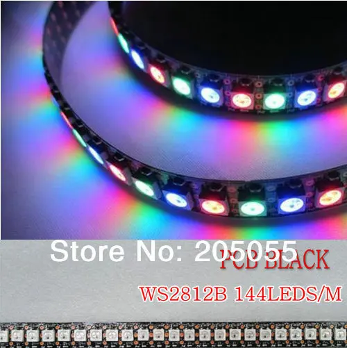 1 м 144 светодиодный s программируемый WS2812B PCB черный цифровой 5050 RGB со встроенным