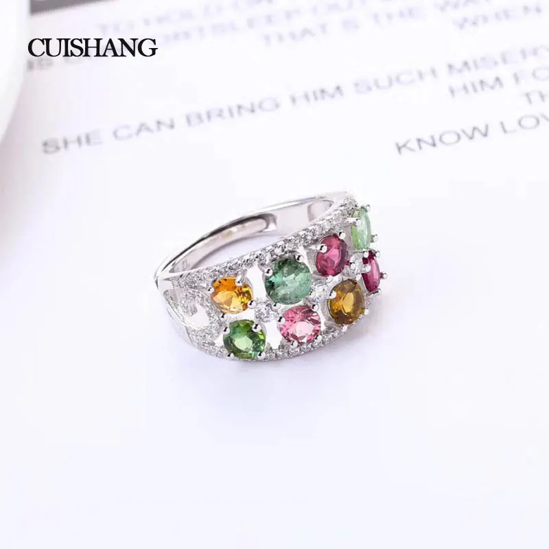 CSJ 925 стерлингового серебра ювелирные изделия кольца натуральный драгоценный