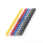 Технология Liftarm 1x15 толстый 32278 DIY строительные блоки Запчасти с совместимыми аксессуарами Комбинации с механическими кнопками науки