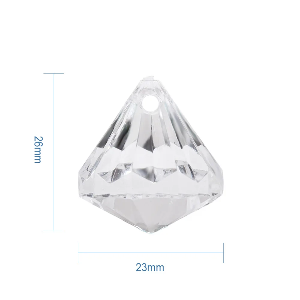 Прозрачные акриловые подвески для штор прозрачные длиной около 26 мм шириной 23