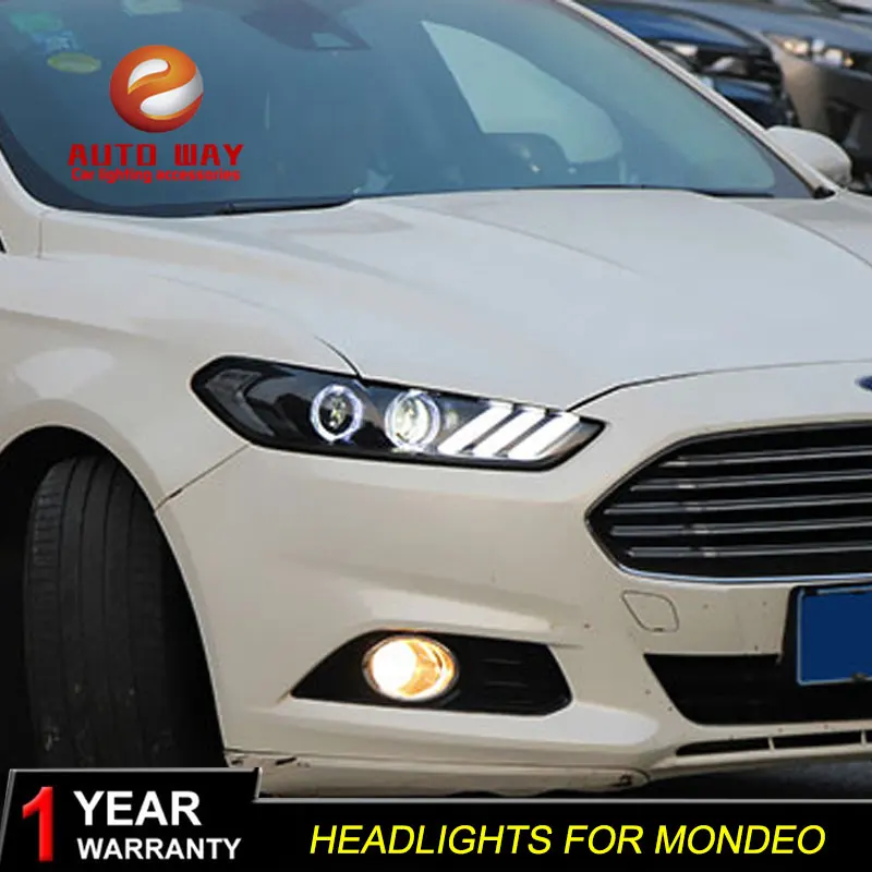Набор для автостайлинга для фар Ford Mondeo 2013 светодиодный фонарь DRL Объектив двойной луч HID Xenon автомобильные аксессуары