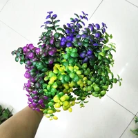 10pcs artificial pea sprout grass branch greenery for wall background wedding party home office bar decorative
